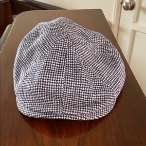 Bailey of Hollywood Men's Black and White Houndstooth Flat Cap